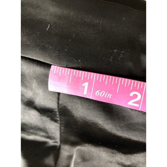 Vince Camuto Pants Pleated Wide Leg High Rise Flowy Satin Trousers Rich Black 14 - Picture 11 of 12